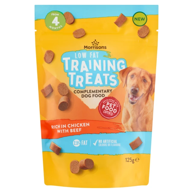 Morrisons Low Fat Training Treats Rich in Chicken with Beef from 4 Months 125g