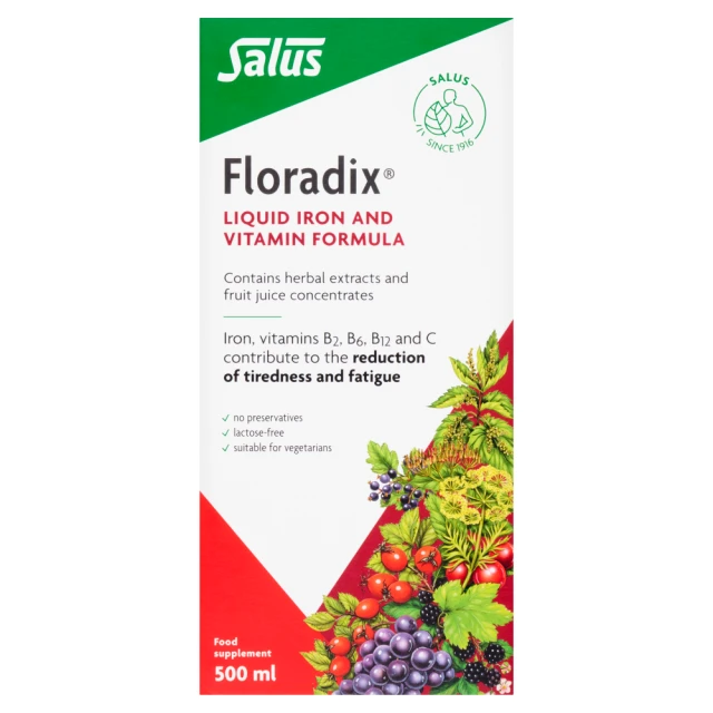 Floradix Liquid Iron and Vitamin Formula Food Supplement 500ml