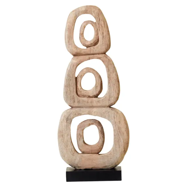 Fidel Natural Mango Wood Ring Sculpture
