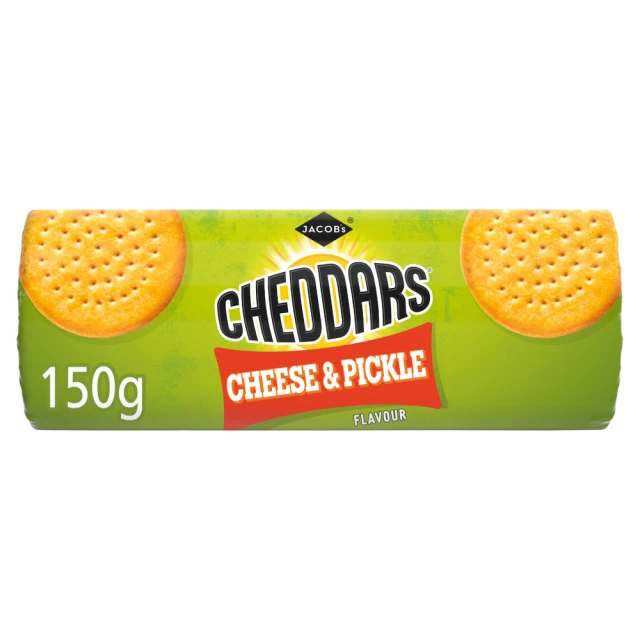 Jacob's Cheddars Cheese & Pickle Crackers 150g