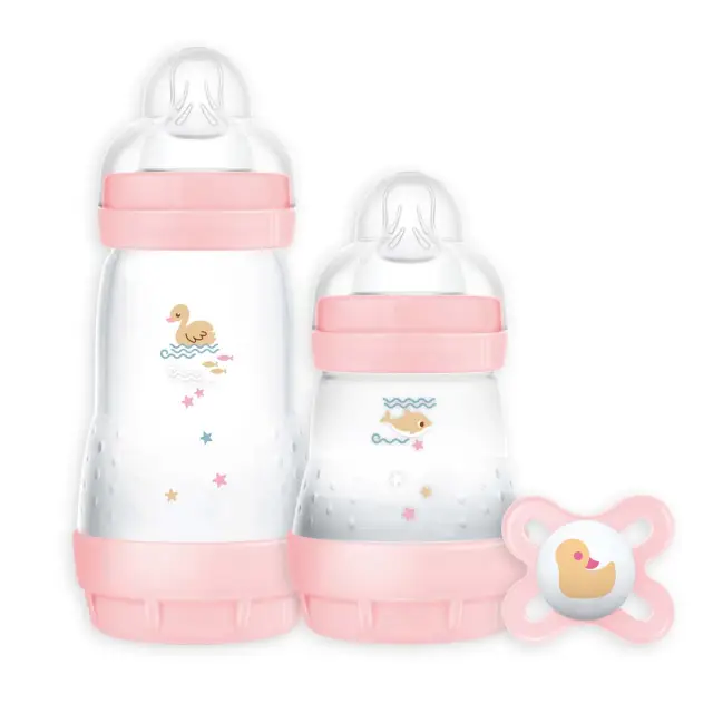 Easy Start Colours of Nature Starter Set (including 1 x 260ml Bottle, 1 x 160ml Bottle and 1 x 0+m soother) Girl
