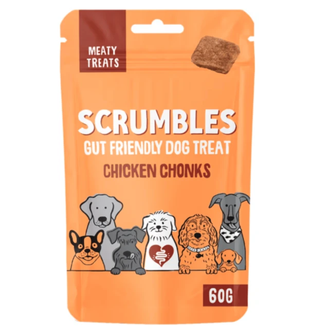 Scrumbles Chicken Chonks Meaty Dog Treats 60g