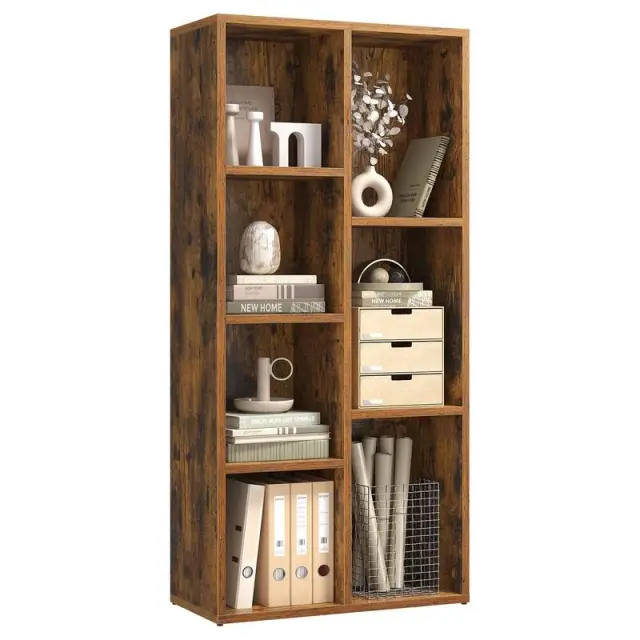 VASAGLE Bookcase, 50x24x106cm, Rustic Brown