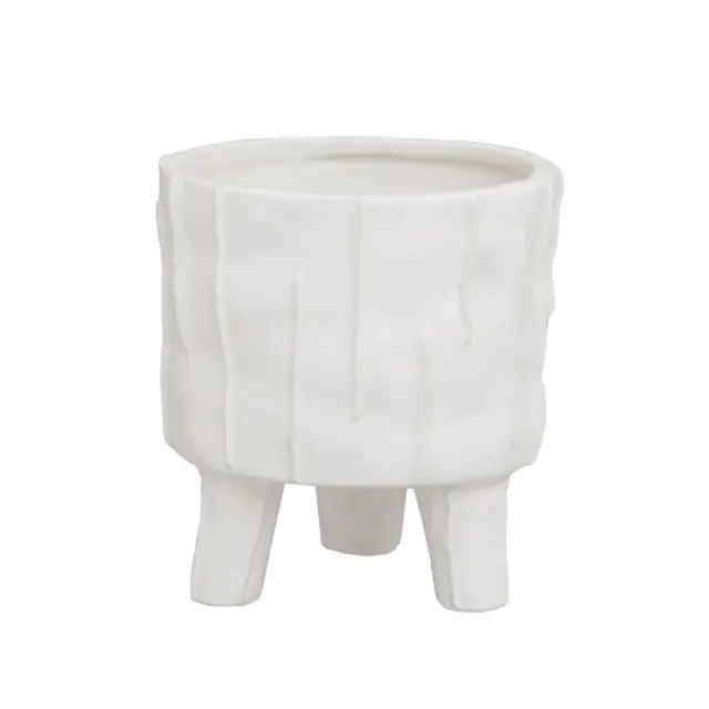 Fara White Small Planter