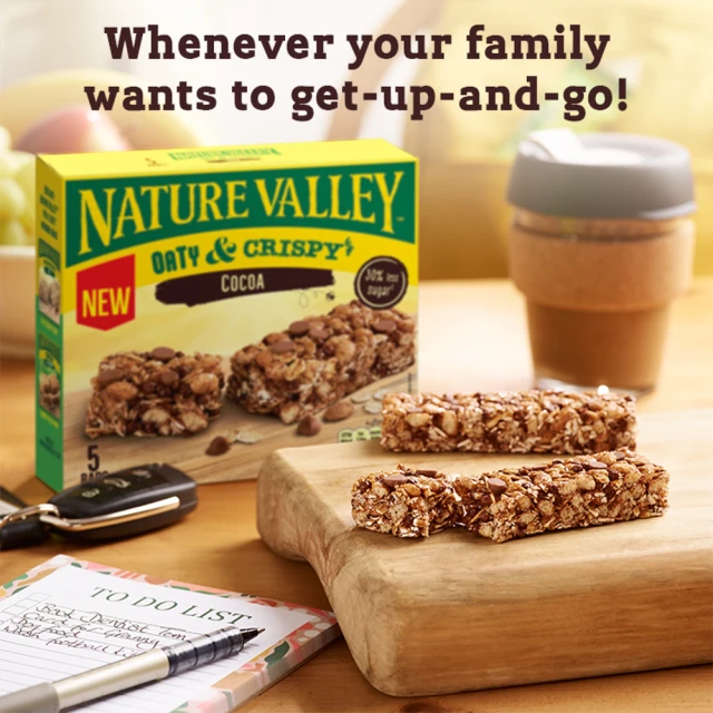 Nature Valley Cereal Bars Oaty & Crispy Cocoa 5 x 23G