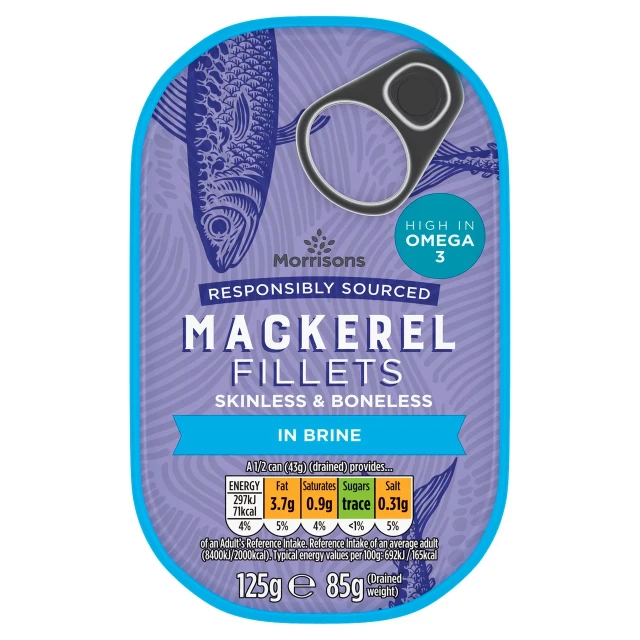 Morrisons Mackerel Fillets In Brine 125g