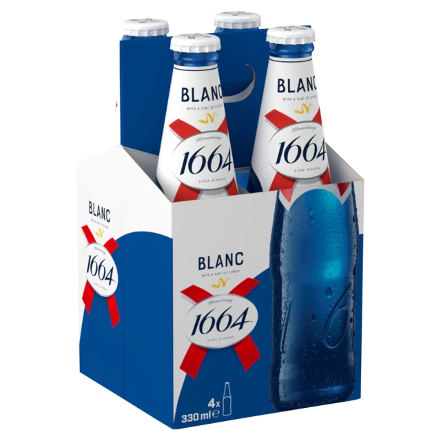 Kronenbourg 1664 Blanc Premium Beer 4 X 330Ml (Abv 5%)