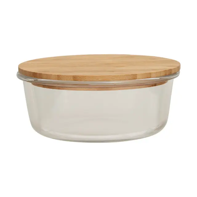 Freska 950ml Glass Container With Bamboo Lid