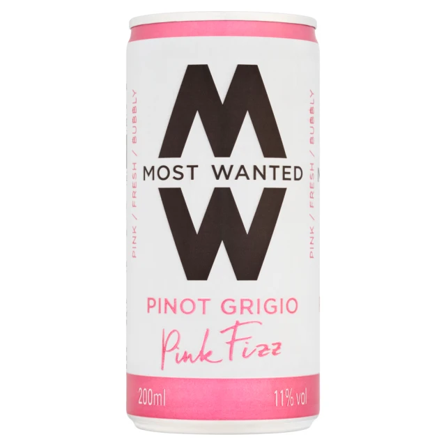 Most Wanted Pinot Grigio Pink Fizz Can 200Ml