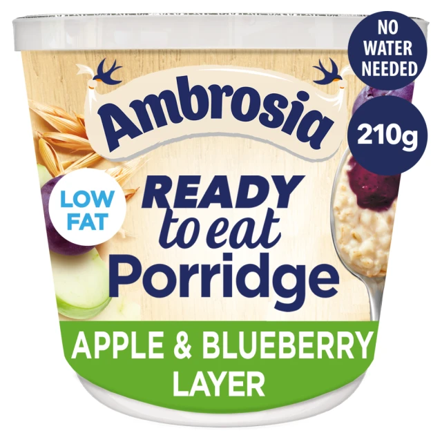 Ambrosia Porridge With Apple & Blueberry Layer Pot 210g