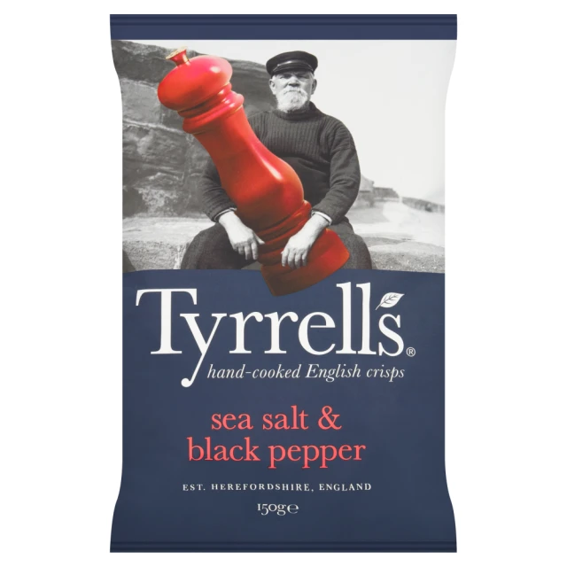 Tyrrells Sea Salt & Black Pepper - 150G