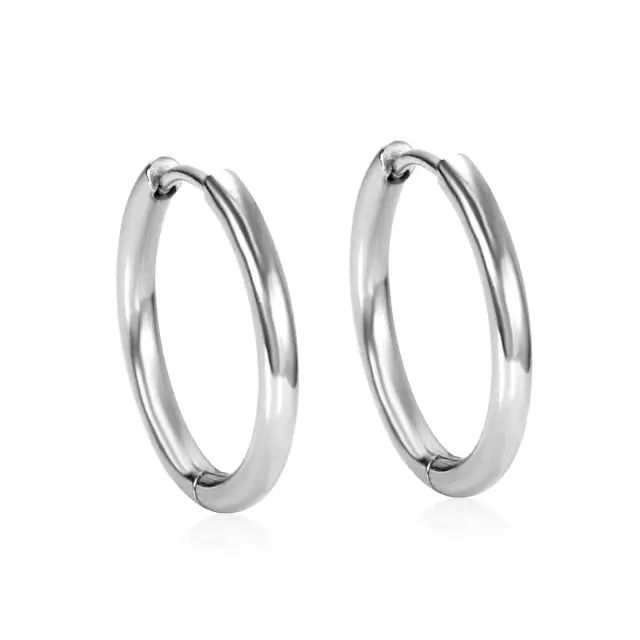 Small 8mm Hoop Stainless Steel Earrings
