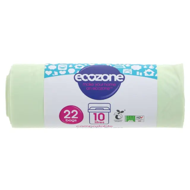 ECOZONE - Caddy Liner 10L - 100% Compostable - 22 BAGS