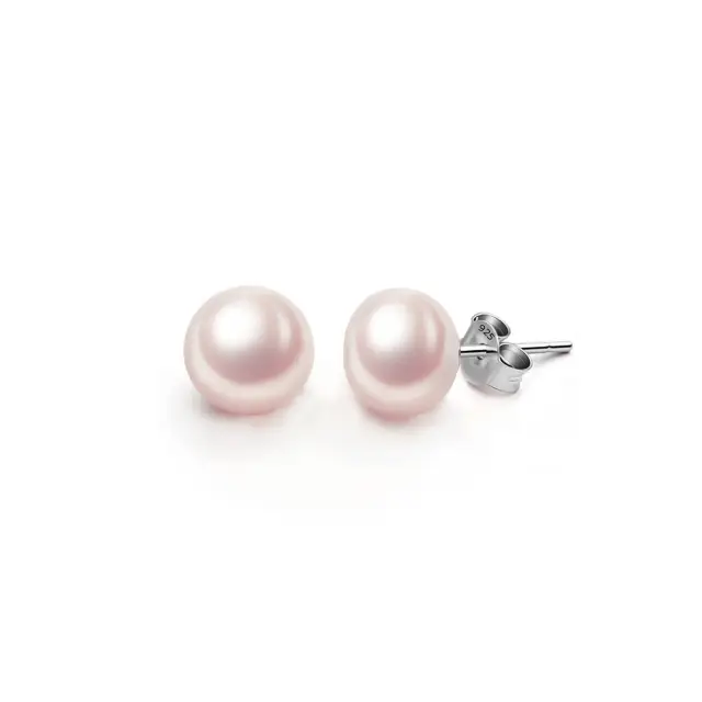 Ever Faith 925 Sterling Silver Freshwater Cultured Pearl Stud Earrings for Women Girls