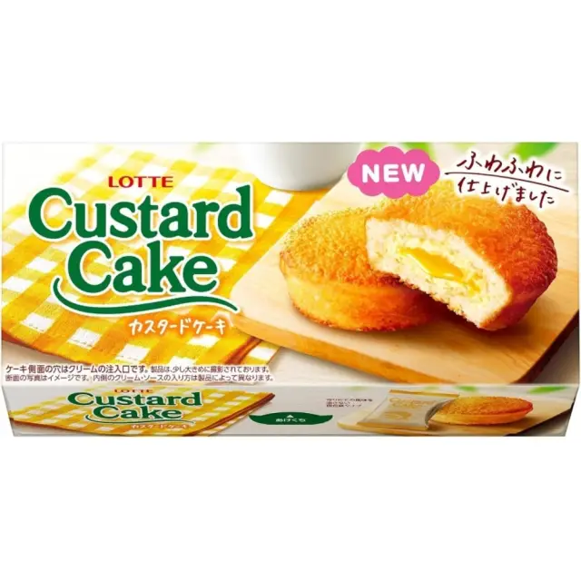 LOTTE -Custard Cake 6P 162g 乐天卡士達蛋糕6個