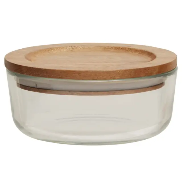 Freska 300ml Glass Container With Acacia Lid