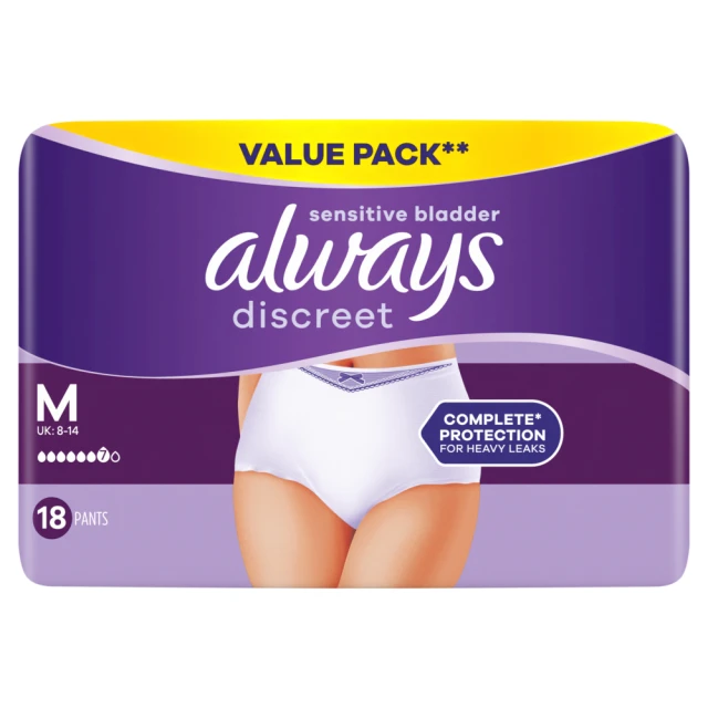 Always Discreet Underwear Incontinence Pants Women Plus M X18