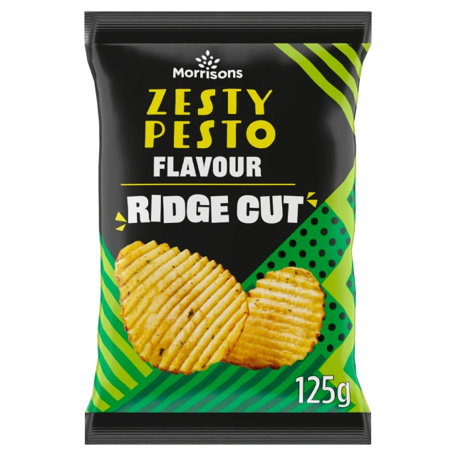 Morrisons Zesty Pesto Ridge Crisps 125G