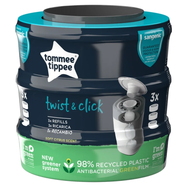 Tommee Tippee Twist & Click Softly Scented Citrus Refills, Pack of 3