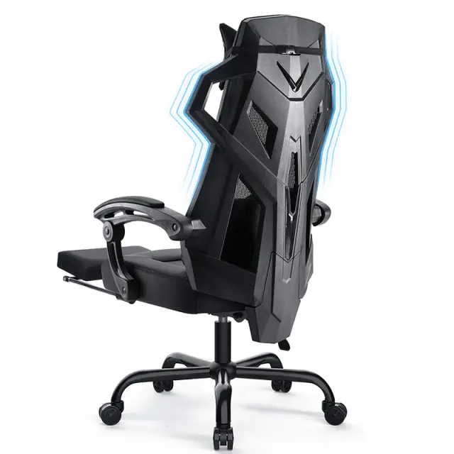GTPLAYER GTP310 Mesh Gaming Chair with Footrest Black
