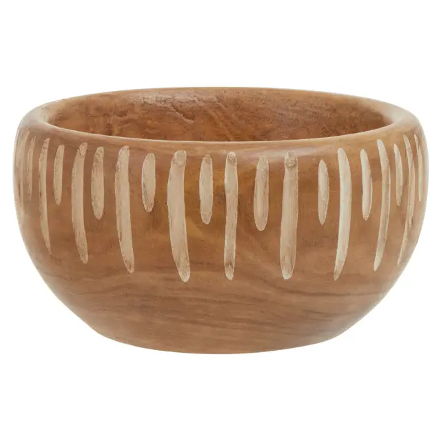Arlo Small Brown And Natural Round Bowl.