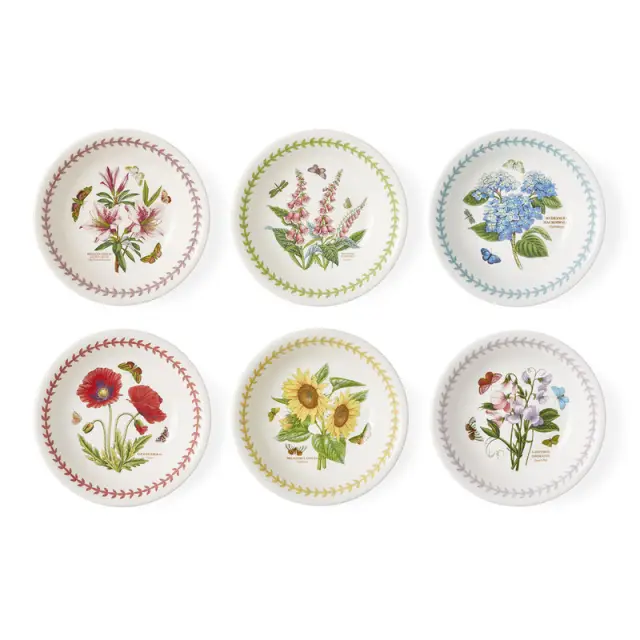 Portmeirion Botanic Garden Meadow Set Of 6 7in Bowls -Assorted Designs