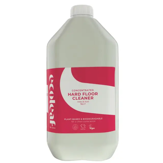 ECOLEAF BY SUMA - Hard Floor Cleaner- Rose & Oud - Concentrated formula - 5L