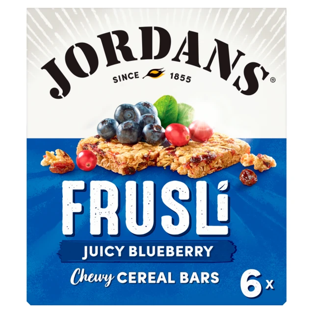 Jordans Frusli Juicy Blueberries 6 x 30g