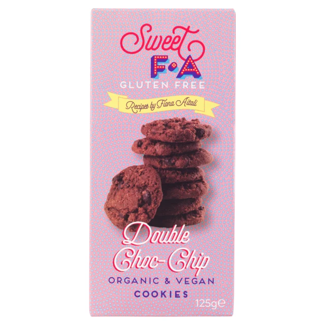 Sweet FA Gluten Free - Organic Double Chocolate Chip Cookies - 125g