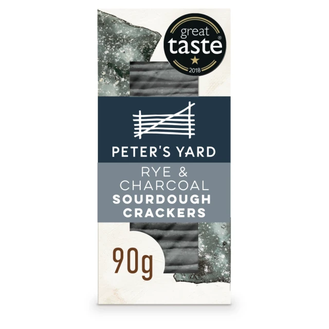 Peter's Yard - Charcoal & Rye Sourdough Crispbread - 90g