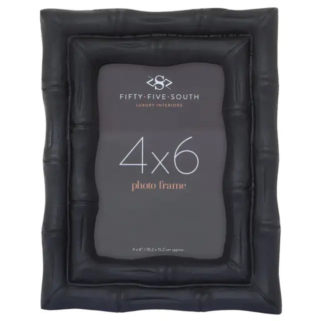 Hiba 4 x 6 Black Finish Bamboo Effect Photo Frame