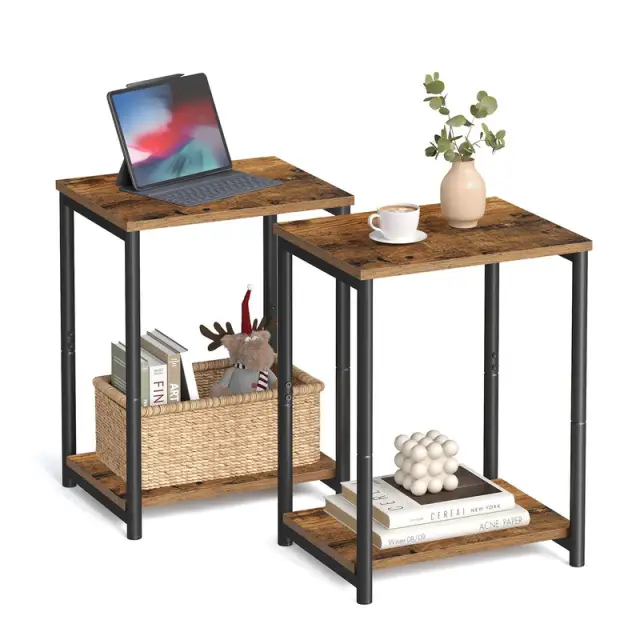 VASAGLE End Table, 38.5x30x50cm