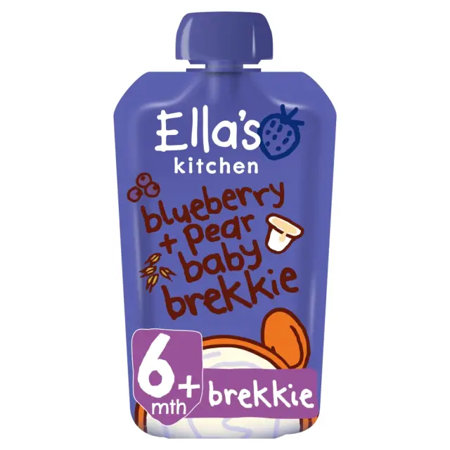 ELLAS KITCHEN BLUEBERRY & PEAR BABY BREKKIE STAGE 1 FROM 6 MONTHS 100G