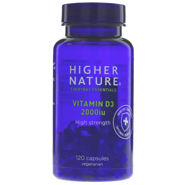 HIGHER NATURE - Vitamin D3 - 2000iu Per Capsule - 120 CAPS