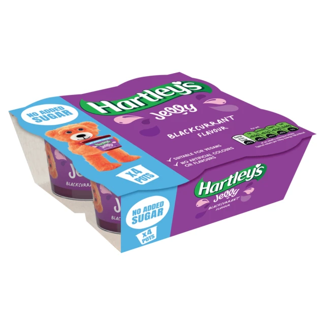 Hartley's No Added Sugar Blackcurrent Jelly 4 x 115g