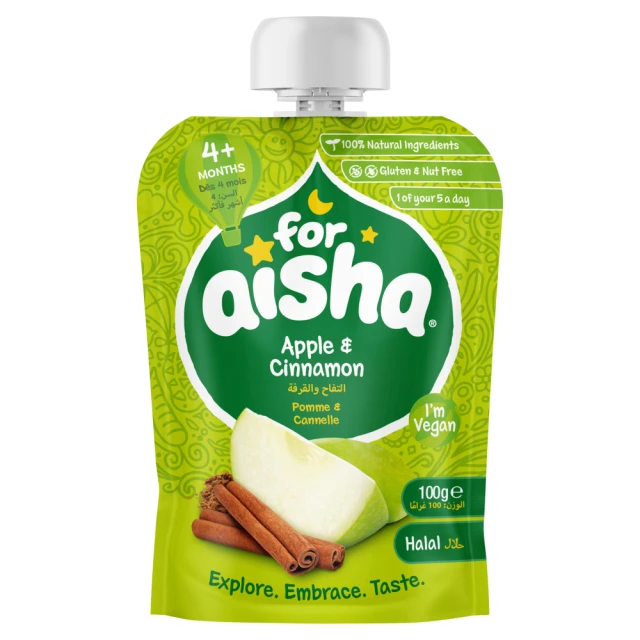 For Aisha Apple and Cinnamon 4+ Months 100g