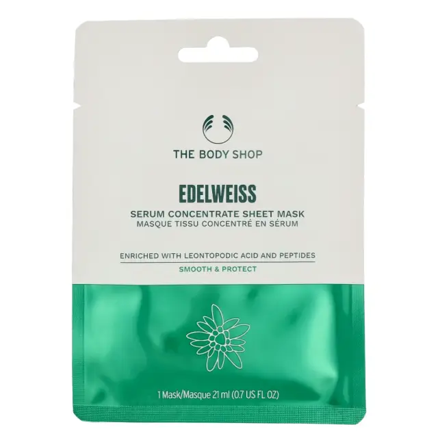 The Body Shop Serum Concentrate Sheet Mask 21 ml - Edelweiss