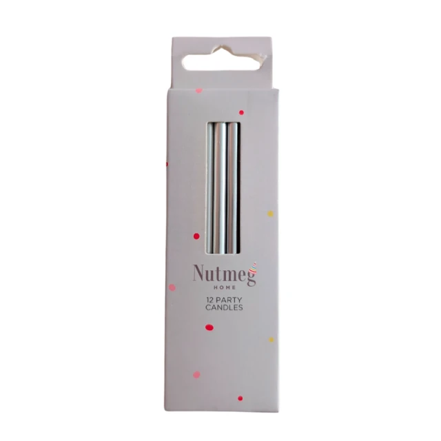 NUTMEG LONG CANDLE SILVER