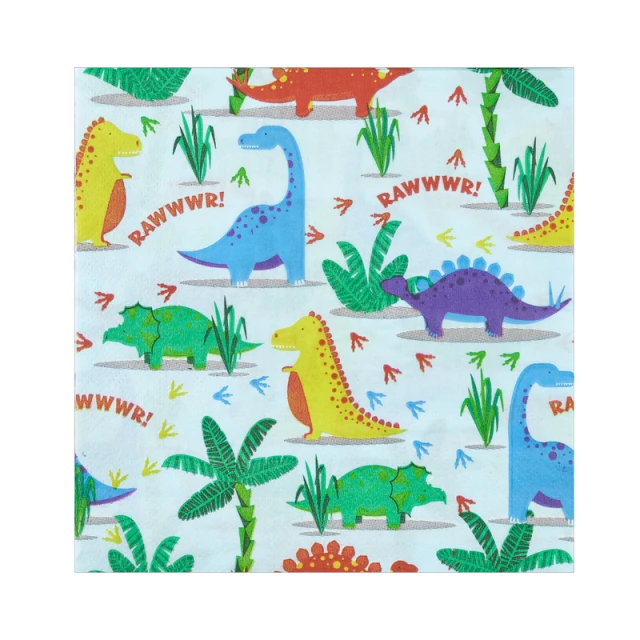NUTMEG DINOSAUR NAPKIN 20PK