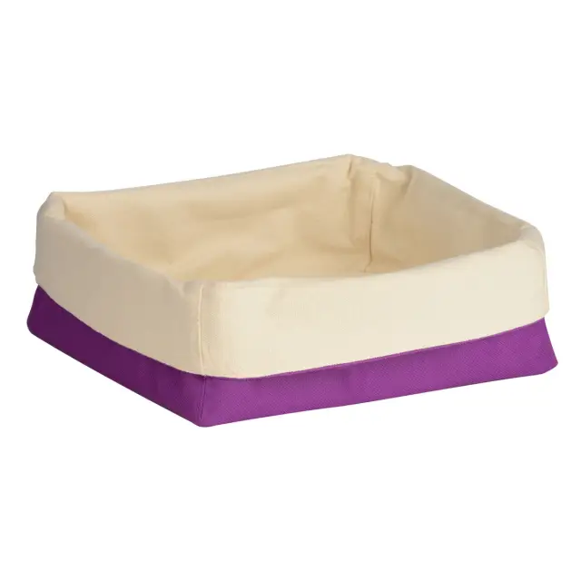 Purple And Cream Large Bread Basket