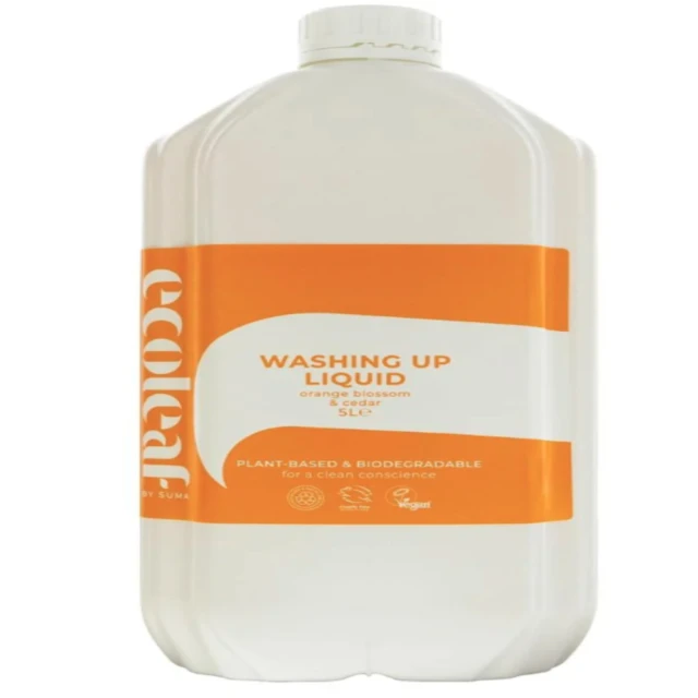 ECOLEAF BY SUMA - Washing Up Liquid-Orange Blos - Fragrance - Orange Blossom - 5L