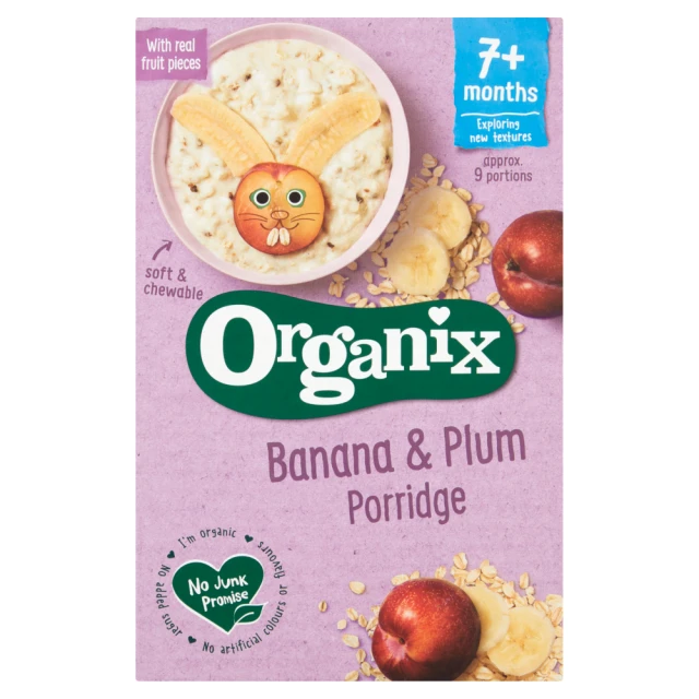 Organix Banana & Plum Porridge 7+ Months 200G