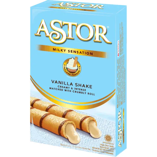 Mayora Astor Wafer Roll Vanilla Flavour 40g 香草味蛋卷 40g