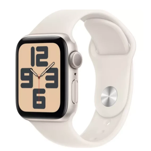 Apple Watch SE - 44mm Starlight Aluminium Case with Starlight Sport Band - S/M