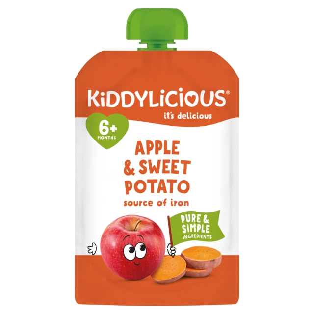 Kiddylicious Apple & Sweet Potato 6+ Month 100G