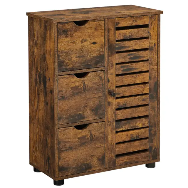 VASAGLE Bathroom Cabinet, 60x30x80cm, Rustic Brown