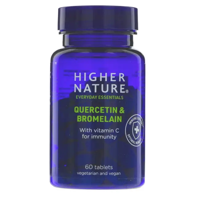 HIGHER NATURE - Quercetin & Bromelain - With Vitamin C For Immunity - 60 TABS
