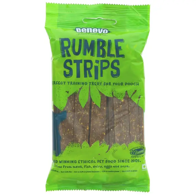 BENEVO - Rumble Dog Strips-soft & chewy - ideal as training aid/reward - 180G