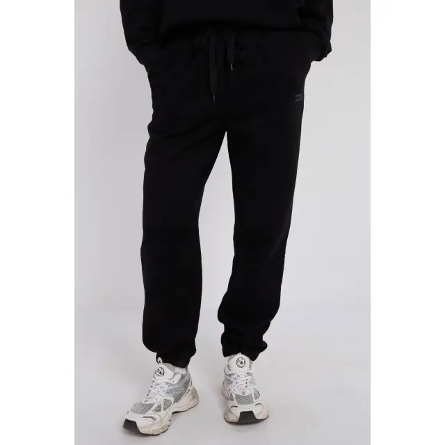 Third Avenue High-Rise Relaxed Fleece Joggers, Black, M Size