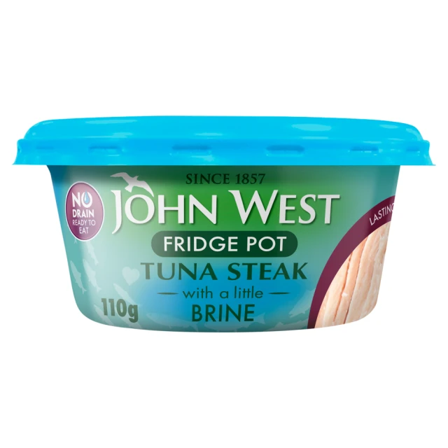 John West Fridge Pot No Drain Tuna Steak In Brine 110g